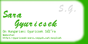 sara gyuricsek business card